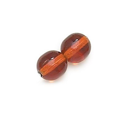 8mm Round Glass Beads, Madeira (Qty: 20)